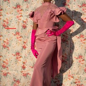 Vintage 1980s Pink Formal Dress